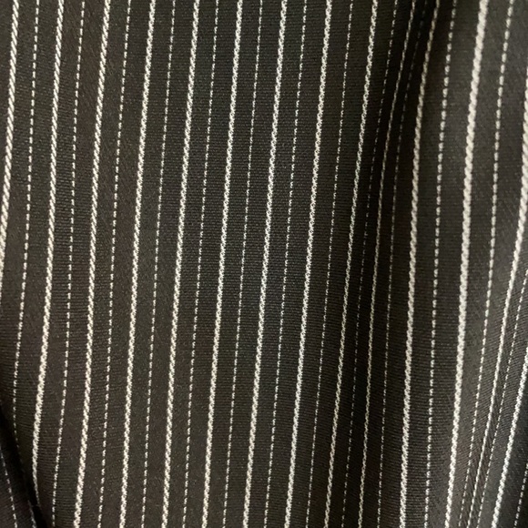 Mlle Gabrielle Black and White Striped Button Up Dress - Picture 8 of 9